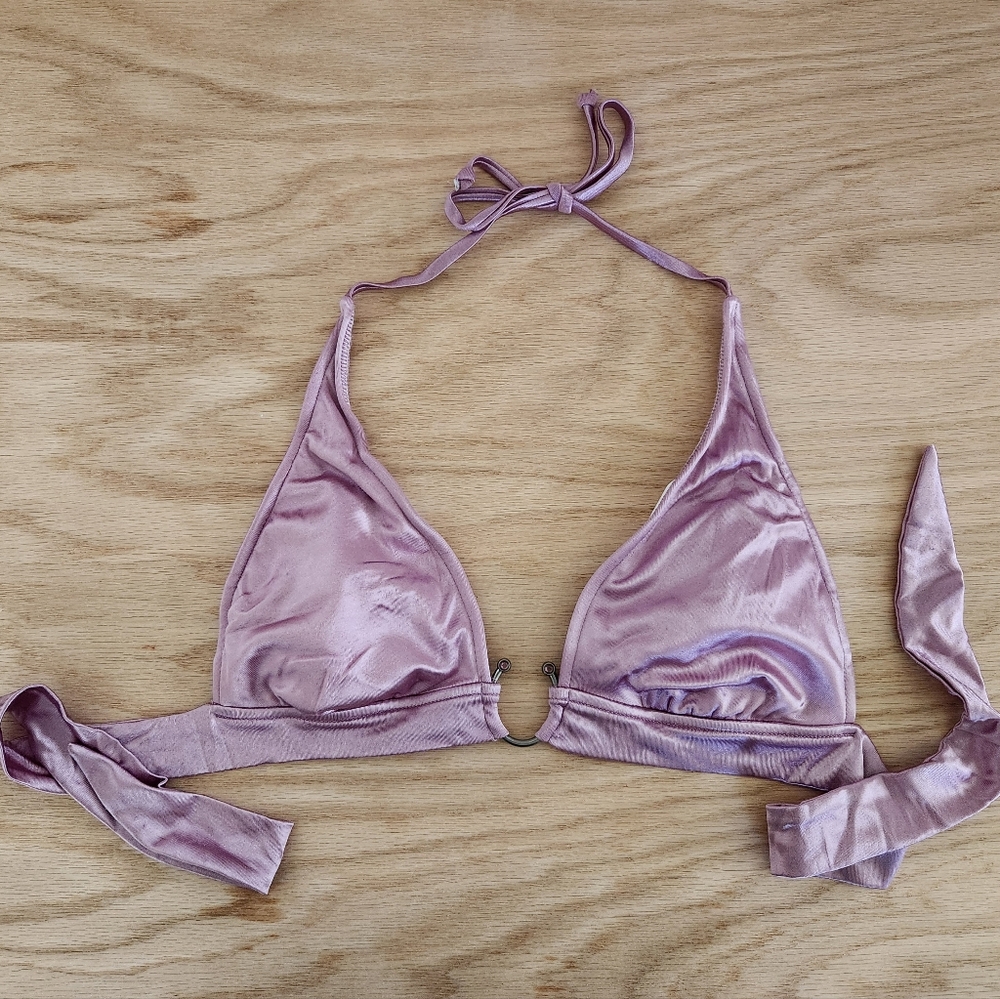 Mossimo Supply Co Purple Satin Triangle Bra